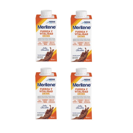 Meritene Fuerza y Vitalidad Drink Chocolate 4x180ml