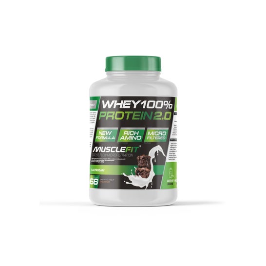 MuscleFit WHEY 100% Protein Creación de Músculo Sabor Brownie 2kg