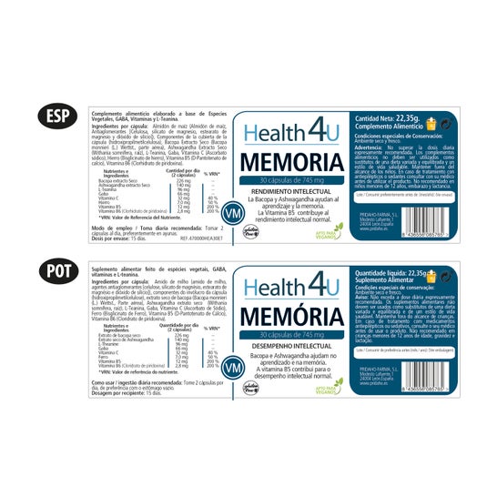 Health 4U Memoria 495mg 30caps
