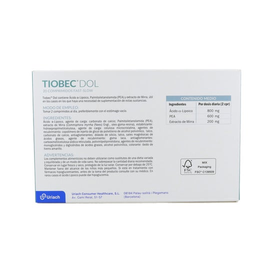 Tiobec Dol 20 Compresse