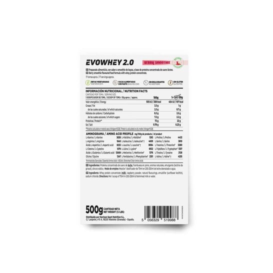 HSN Evowhey Protein Sin Edulcorantes Smoothie de Bayas 500g