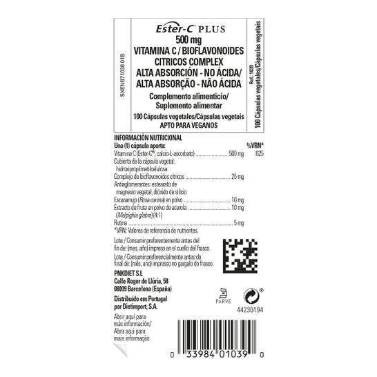 Solgar Ester-C Plus Vitamina C 500 mg 100vcaps
