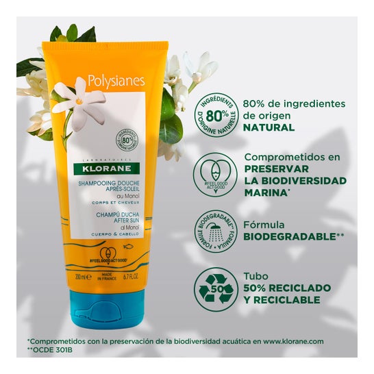 Klorane Champú Ducha After Sun 200 ml