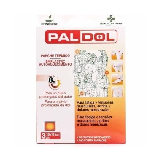 Comprar Parches térmicos calor en seco dolor muscular 3 unidades Paldol