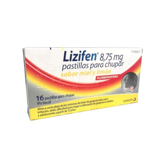 Lizifen 8,75mg Sabor Miel y Limón 16 pastillas para chupar