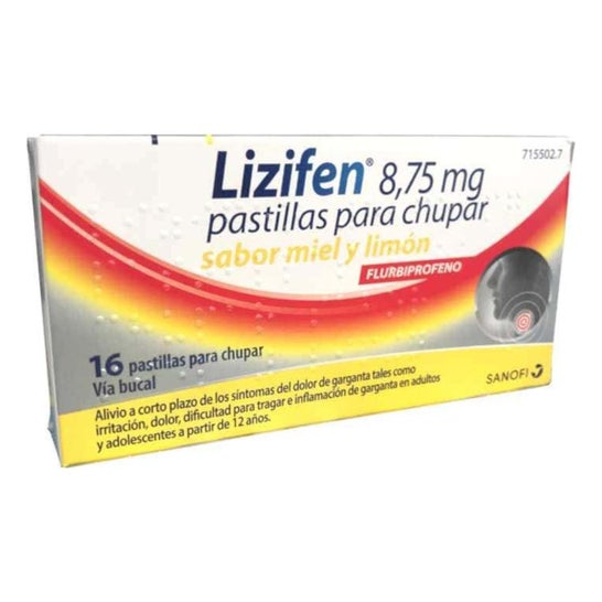 Lizifen 8,75mg Sabor Miel y Limón 16 pastillas para chupar