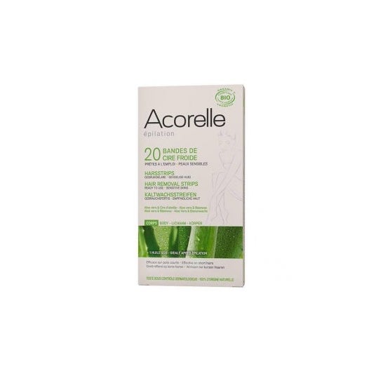 Acorelle Cold Wax Strips Organic X 20