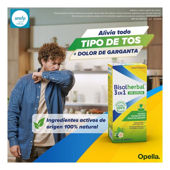 Bisoherbal 3 en 1 Jarabe sin Azúcar 100 ml