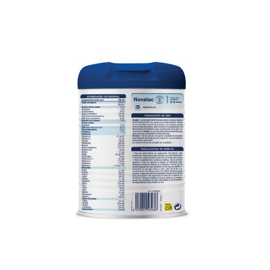 Novalac 1 Leche en Polvo de Inicio Apoya la Salud Digestiva e Inmunológica 0-6 Meses 800 g