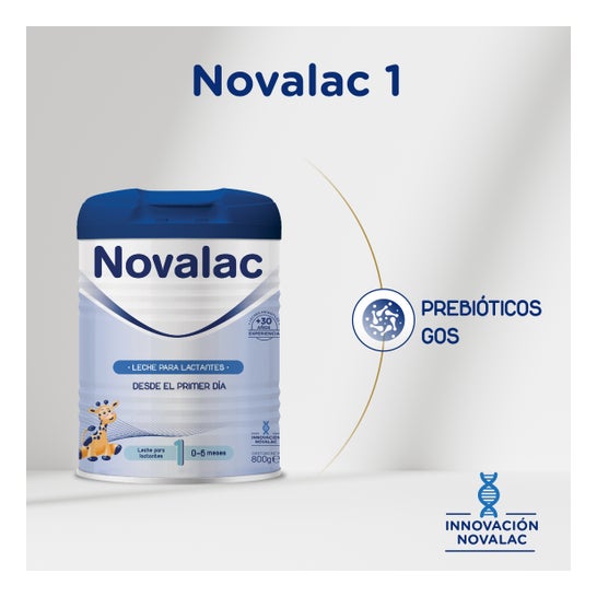 Novalac 1 Leche en Polvo de Inicio Apoya la Salud Digestiva e Inmunológica 0-6 Meses 800 g