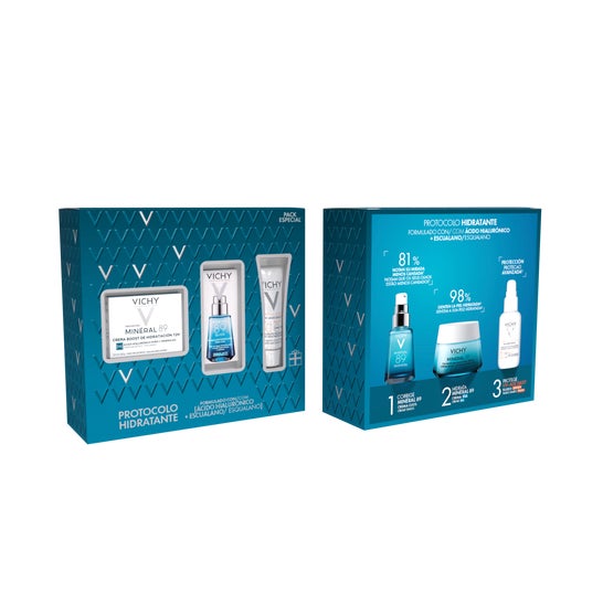 Vichy Pack Mineral 89 Crema 50ml + Contorno de Ojos + Solar UV Age Daily