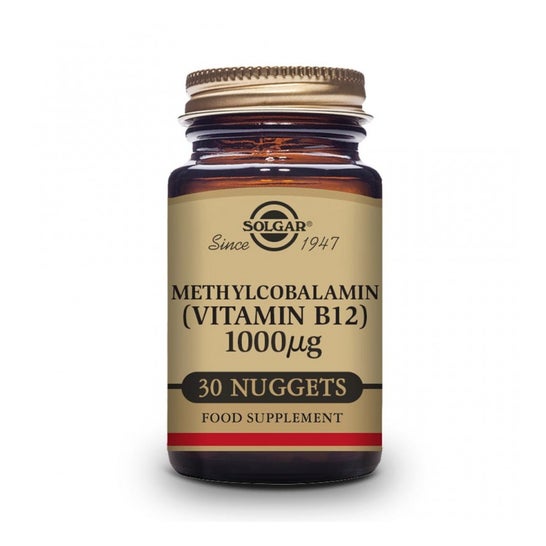 Solgar Vitamina B12 1000 mcg Metilcobalamina 30comp sublinguales masticables