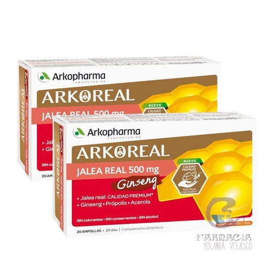 Arkopharma Arkoreal Jalea Real Y Ginseng 2X20 ampollas