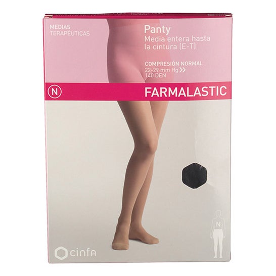 Farmalastic Panty T-Media Compresión Normal Negro 1ud