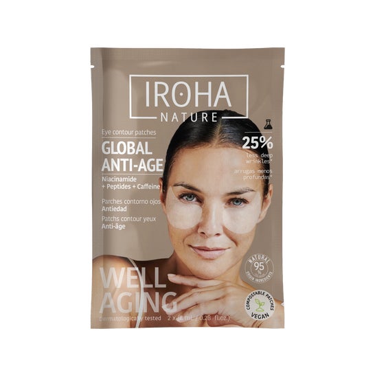 Iroha Nature Global Eye Care Parches Niacinamida Cafeína y Péptidos 2x8ml