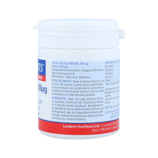 Lamberts Selênio 200μg + Vitaminas A + c + e 100 comp