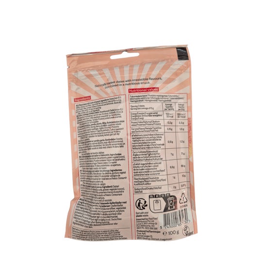 True Dates Dátiles Sabor Melocotón Dulce 12x100 g