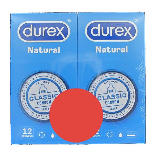 Durex Pack Preservativo Natural Duplo 2x12uds