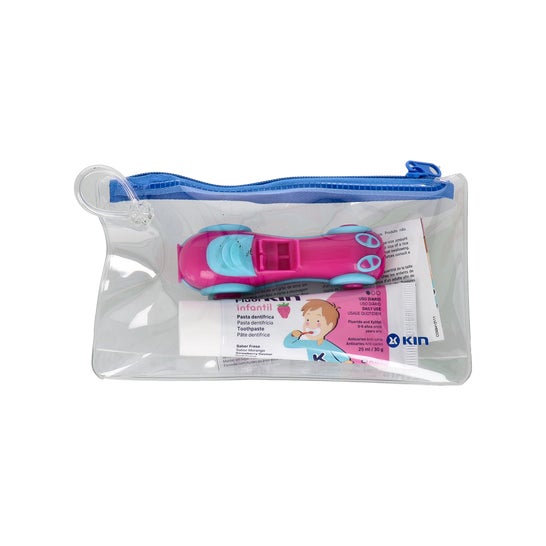 Kin Cepillo Infantil Viaje Coche + Pasta 25ml