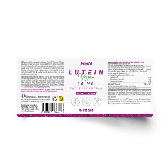 HSN Luteina + Zeaxantina 20mg/1mg 120vcaps
