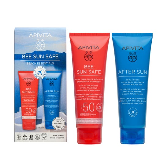 Apivita Bee Sun Safe Pack Viaje Hydra Fresh SPF50+ + After Sun