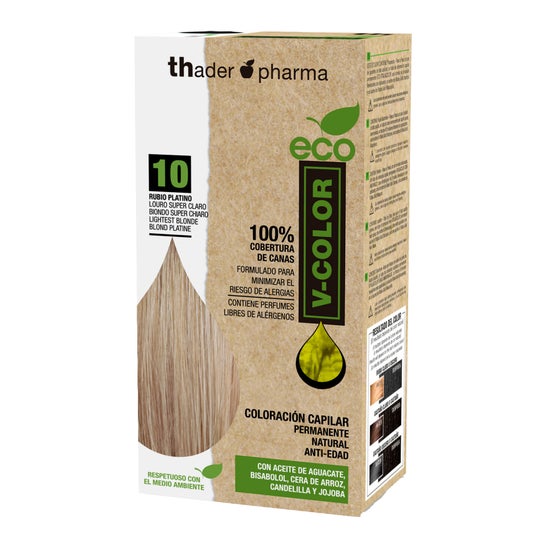 Thader Pharma Kit Eco V-Color Tinte 10 Rubio Platino