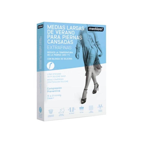 Medilast Long Socks A-F Light Compression Fresh TM Beige 1ud
