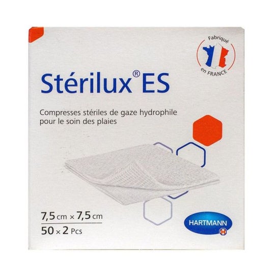 Sterilux Compresa 7,5x7,5 2x50uds