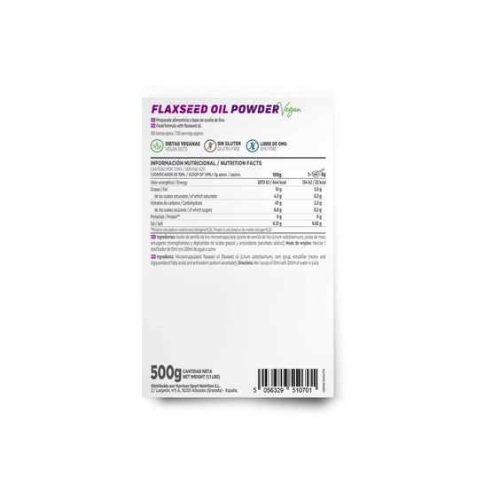 HSN Aceite de Semilla de Lino en Polvo 500 g