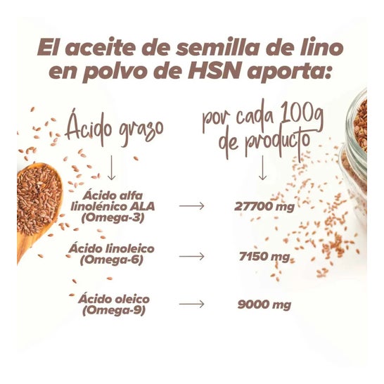 HSN Aceite de Semilla de Lino en Polvo 500 g