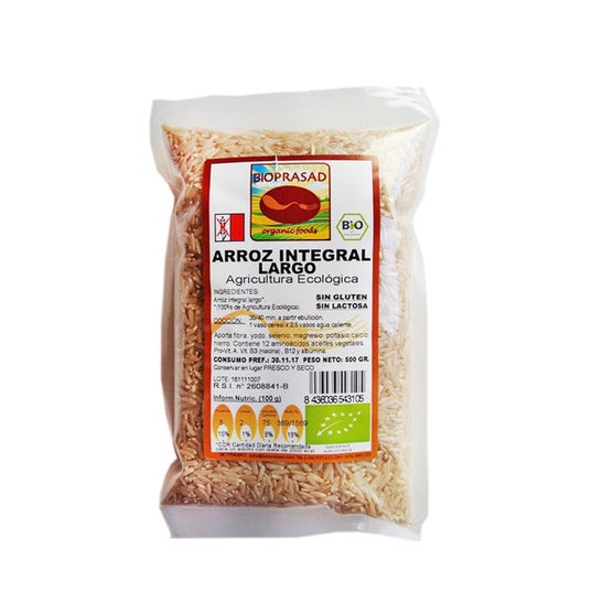 Bioprasad Organic Gluten Free Long Grain Rice 500g