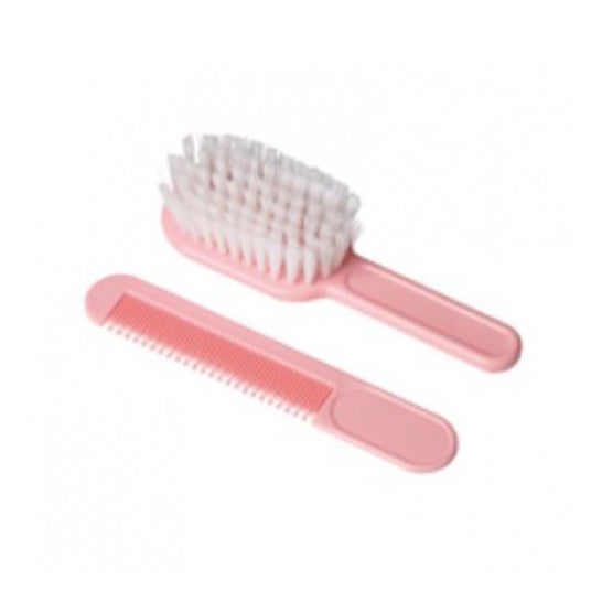 Eurostil Baby Soft Brush Pink + Comb