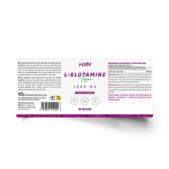 HSN L-Glutamina 1000mg 120vcaps