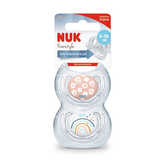 Succhietto Nuk in silicone anatomico 6-18m 2uds