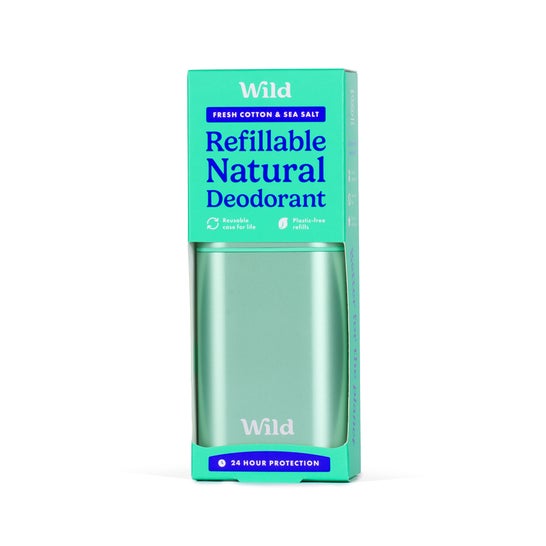 Wild Desodorizante Natural Caixa e Recarga Algodão Fresco e Sal Marinho 40g