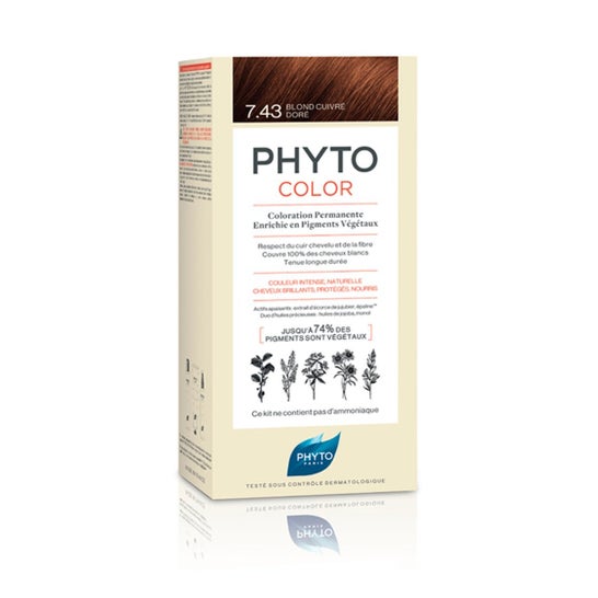 Phytocolor Rubio Dorado Cobrizo 7.43