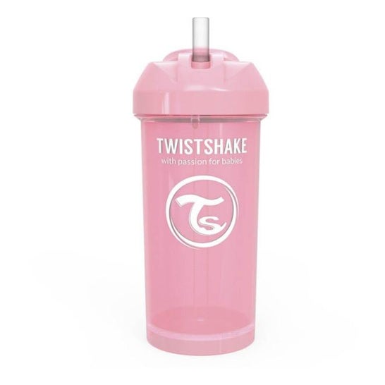 Twistshake Straw Cup 12+ Pink Cake 360ml