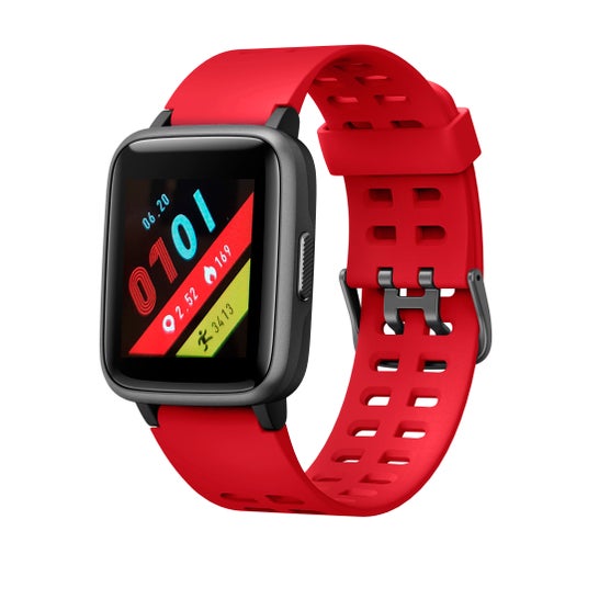 Leotec Smartwatch Multisport Worldfit rødt
