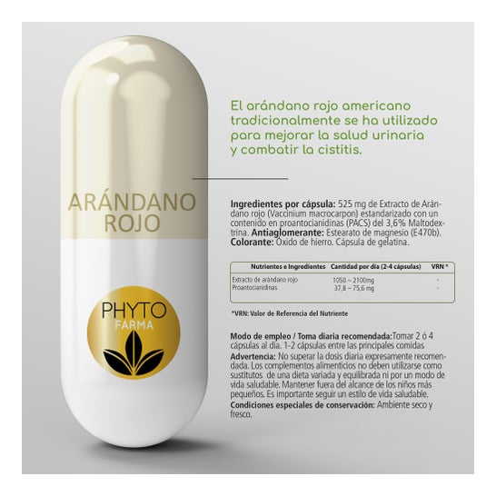 Phytofarma Arándano Rojo 225 caps