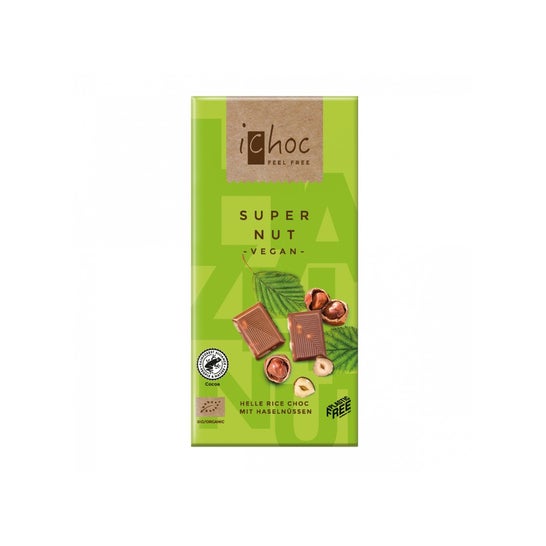 iChoc Chokolade med hasselnødder Bio Vegan 80g