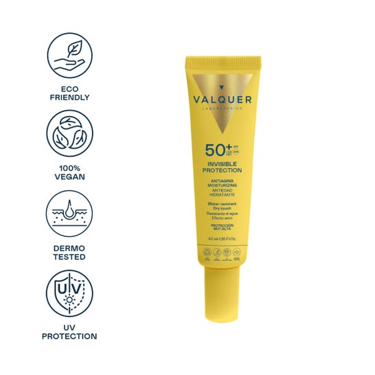 Valquer Protector Solar Facial 50+ Invisible Protection 40 ml