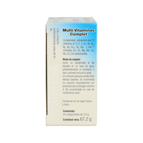 Vallesol Multivitaminas y Oligoelementos 24comp