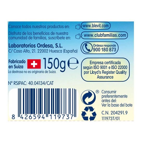 Blevit® Felices Noches Tila Melisa Manzanilla 150g Blevit® Felices Noches Tila Melisa Manzanilla 150g