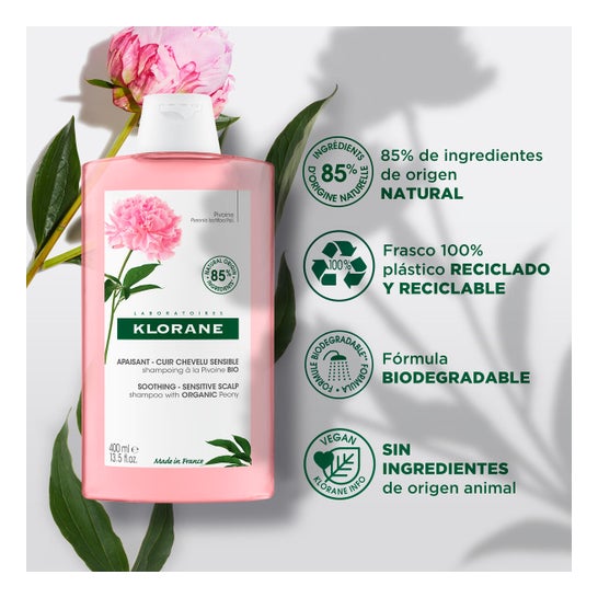 Klorane Champú a la Peonía BIO 400ml