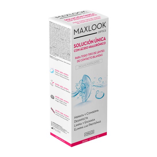 Maxlook Optics Solución Única Ácido Hialurónico 360ml