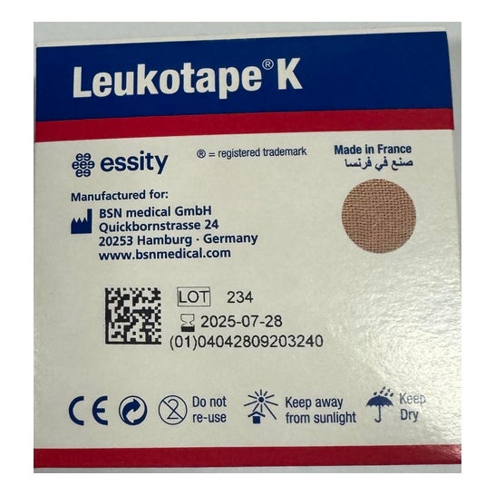 Leukotape K Bandage Neuro Muskeltechnik Vnm beige 5 Cm X 5 C