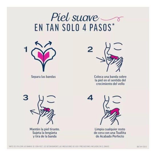 Veet Pure Bandas de Cera Depilatoria Facial Piel Sensible 20uds Veet Pure Bandas de Cera Depilatoria Facial Piel Sensible 20uds