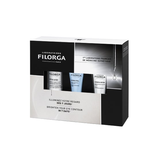 Filorga Pack Luminosidad Optim-Eyes 15ml + Hydra Hyal Sérum 7ml + Scrub&Detox 7ml
