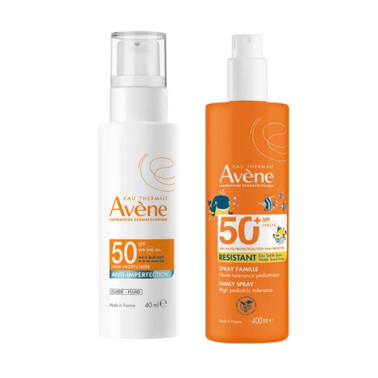 Avène Pack Expert Antiimperfecciones SPF50 40ml + Spray Familia SPF50+ 400ml