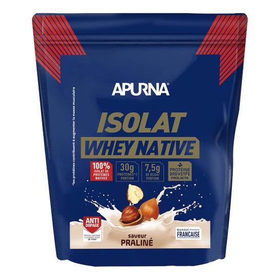 Apurna Isolat Whey Native Proteína Praliné 720g